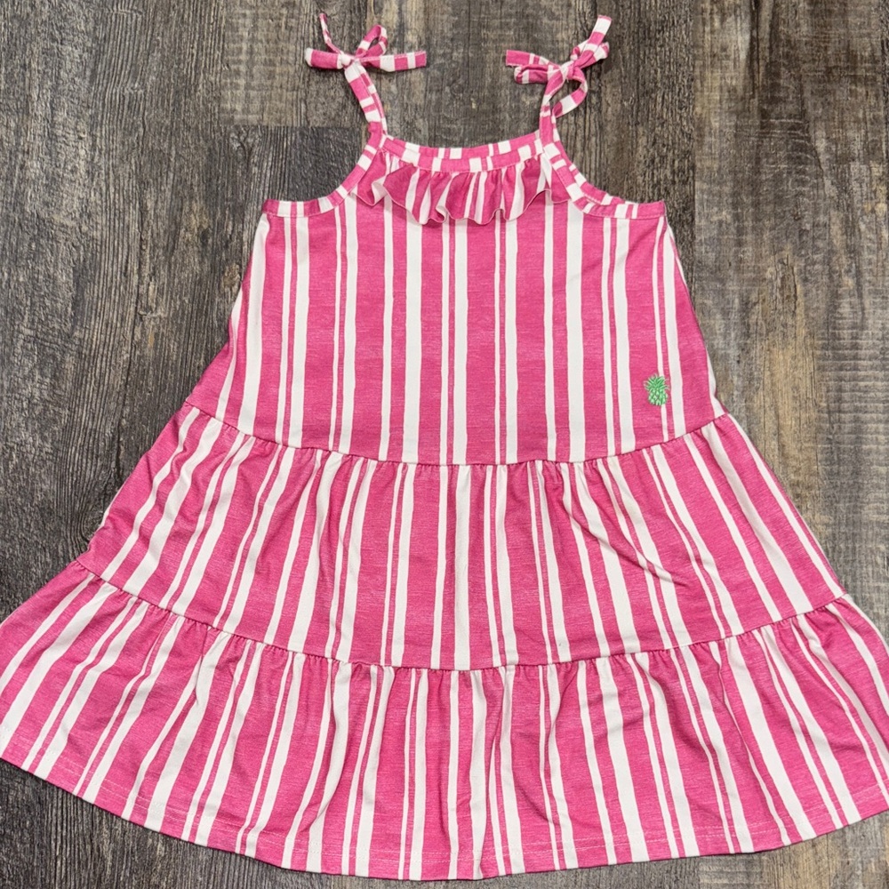 Tommy Bahama Pink and White Striped Kids Dress